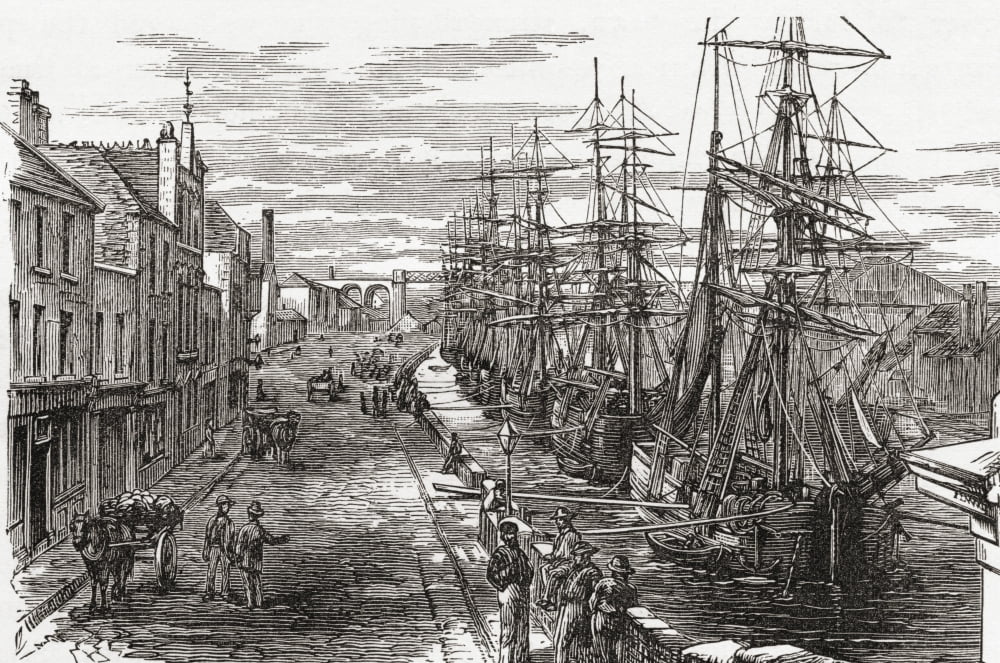 Drogheda Harbour County Louth Ireland In The Late 19Th Century From Our Own Country Published 1898 Canvas Art - Ken Welsh  Design Pics (18 x 11)