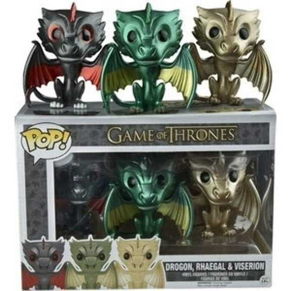 Drogon, Rhaegal & Viserion Vinyl Figure Metallic POP! Game of Thrones