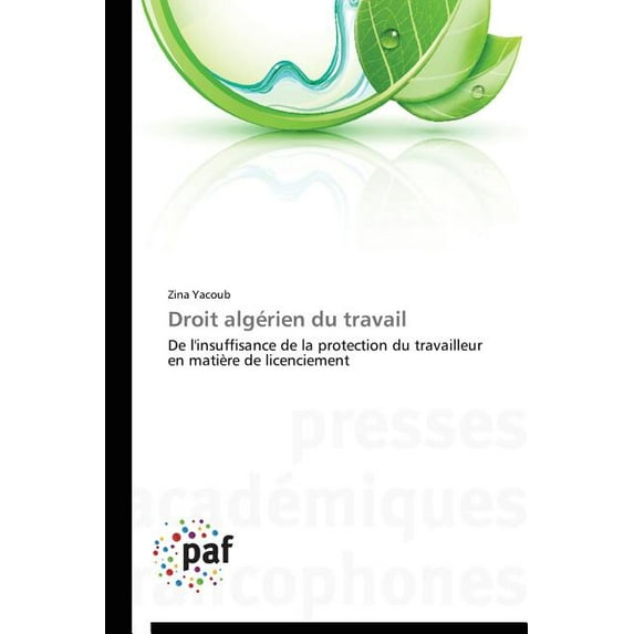 Omn.Pres.Franc.: Droit Algérien Du Travail (Paperback)