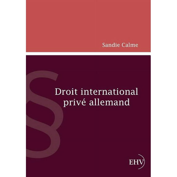 Droit International Prive Allemand (Paperback)