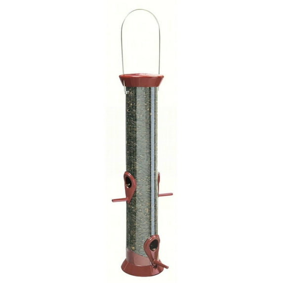 Droll Yankees 15 in. Sunflower Feeder Burgundy Seed