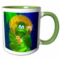 thumbnail image 1 of 3drose, Drolly Dragons Happy Dragon, 15oz Two-tone Green Mug, 1 of 6