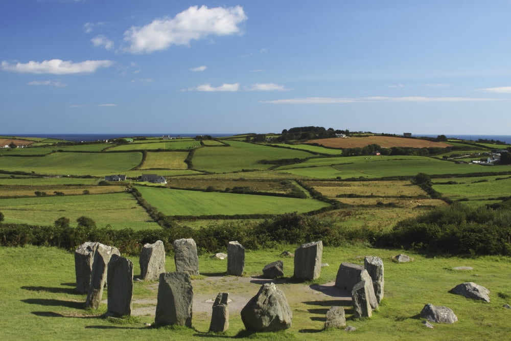 Drombeg Stone Circle Near Glandore In West Cork In Munster Region County Cork Ireland Canvas Art - Trish Punch Design Pics (19 x 12)