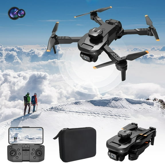 Drone 1080P Camera 4 Sided Obstacle Avoidance Foldable Quadcopter, 2500mAh 10-15 Min Flight 100M Range 90° Adjustable Camera, Gesture Photo Trajectory Flight MV Mode, WiFi APP Control Beginner Toy