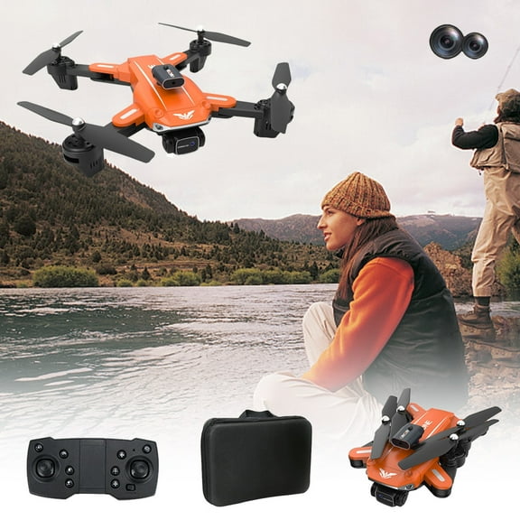 Drone 1080P Camera Optical Flow Electrically Controlled Quadcopter, 1800mAh 10-15 Min Flight 100M Range 4 Sided Obstacle Avoidance, 3 Speed 6 Axis Gyro Trajectory Flight, WiFi APP Control Kids Toy