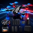 thumbnail image 1 of Drone with 1080P Camera Screen Remote Control, RGB LED Light FPV Drone Quadcopter for Adults Beginners, Headless Mode Altitude Hold Optical Flow, 2 Batteries, 1 of 10