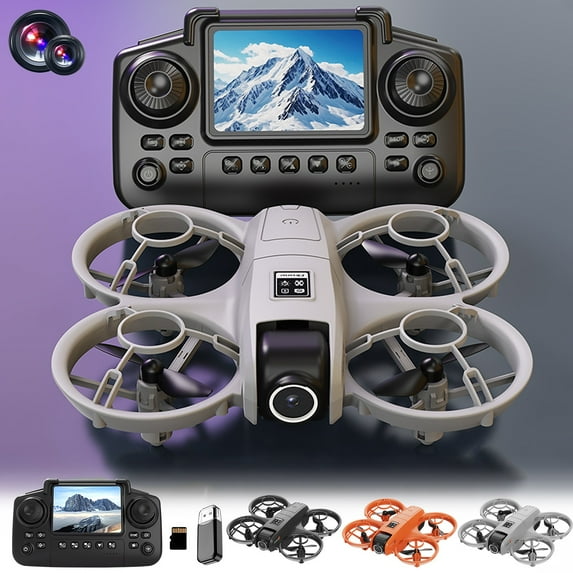 Drone with 1080P Cameras under $5! Yannianjz Drone with 1080P Screen Remote Control, Brushless Motor Quadcopter with Altitude Hold, RC Drone with Obstacle Avoidance, Kids and Adults Drone