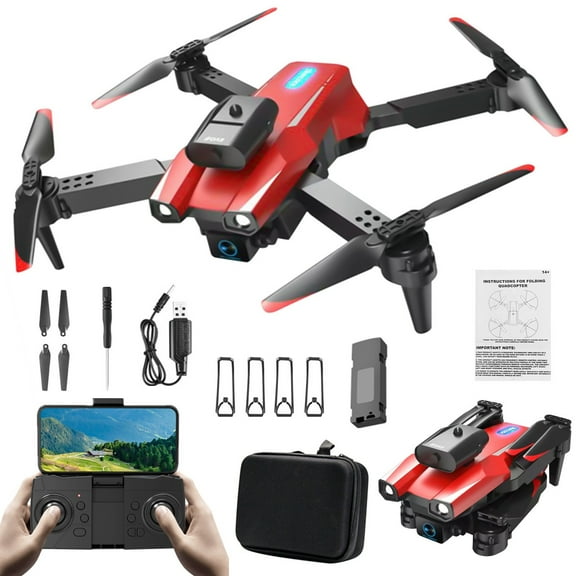 Drone With 1080P HD Fpv Camera Remote Control Toys Gifts For Boys Girls With Altitude Hold Headless Mode with Stable Altitude Hold, Gestures Selfie, Waypoint Fly, Auto-Follow, 3D Flip