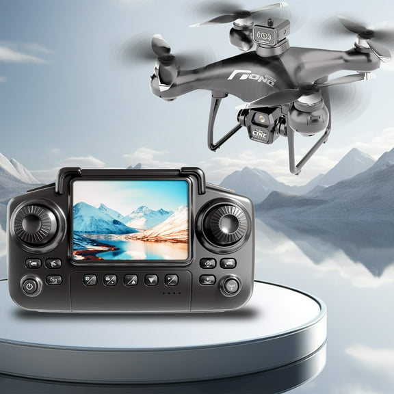 Drone for Boys - Drone With 1080P Screen Remote Control Brushless Motor And Cool Lights Drones With Storage Card RC Quadcopter Altitude Hold Obstacle Avoidance For Kids Adults