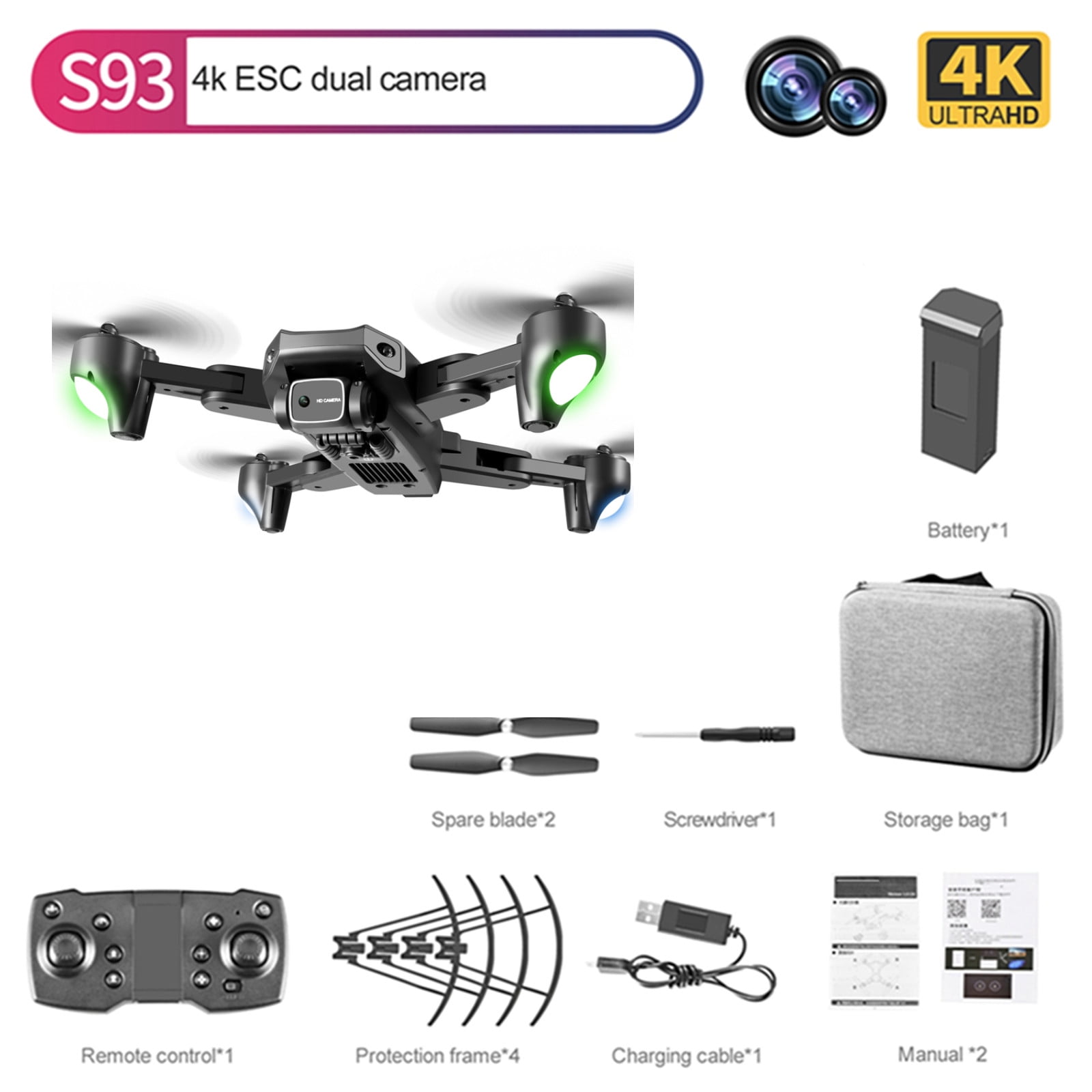Drone with Camera 1080P HD FPV Foldable Drone for Beginners and Kids ...