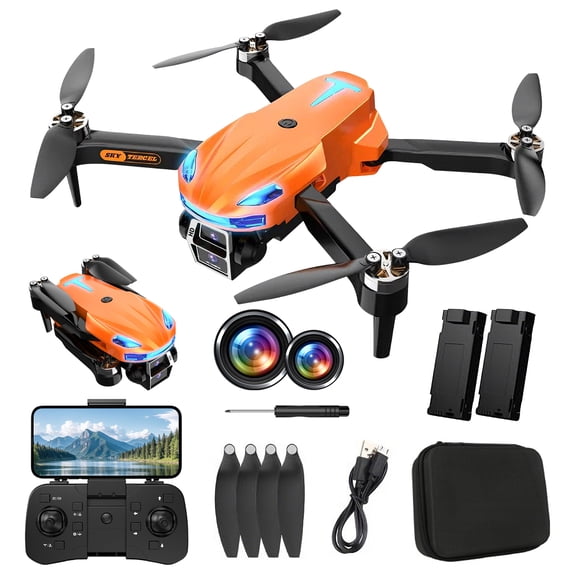 Drone with Camera for Kids, 1080P HD FPV Foldable Drone with Brushless Motor, Altitude Hold, 2 Batteries, RC Quadcopter Toys Gifts for Boys Girls, Adults Beginners