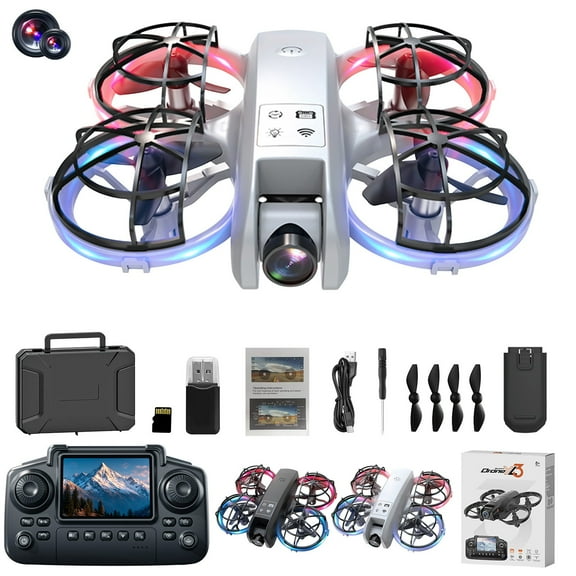 Drone with Camera under $5! CQCYD Drone with Camera, 2.4G Remote Control Drone with Screen, Altitude Hold Headless Mode Drone, LED Light RC Quadcopter for Boys Beginners