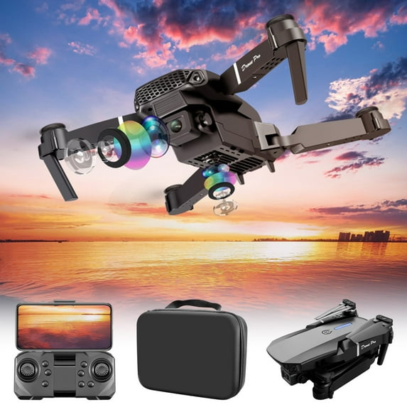 Drone with Camera for Adults, Dual 1080P HD FPV Drone with 3D Flips/Altitude Hold/Gesture Selfie/Waypoint Flight, 4 Spare Blades and Case, Gifts for Boys/Girls Beginners
