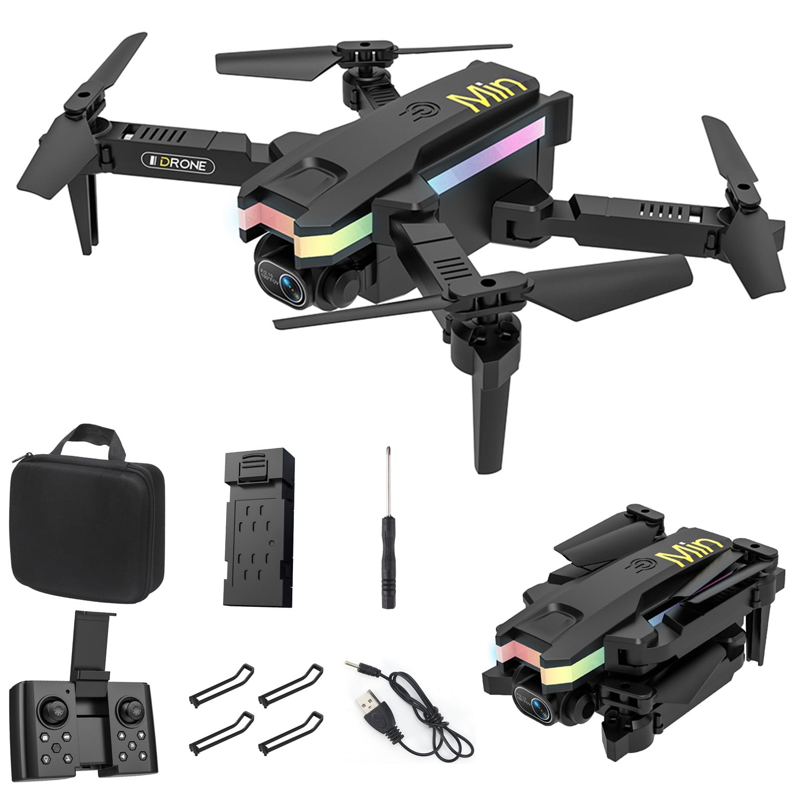 Drone with Camera for Adults Kids Beginners,Foldable RC Quadcopters