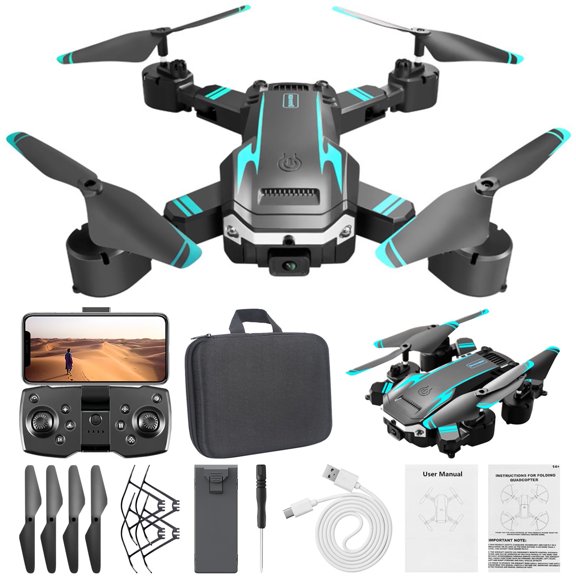 Drone with Camera for Beginners and Teens, Dual Camera with Obstacle Avoidance, Foldable FPV RC Quadcopter with Long Flight Time for Indoor and Outdoor