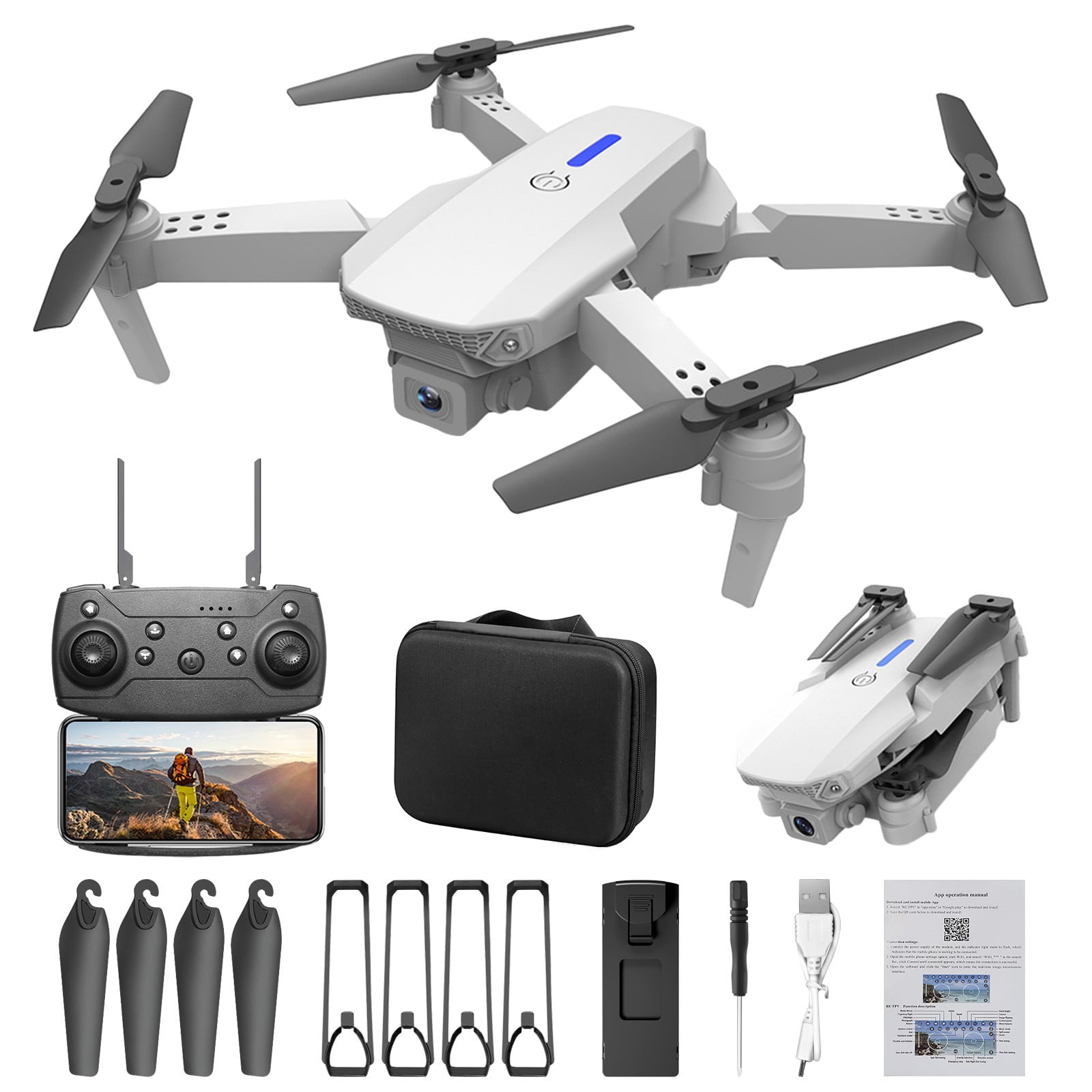 Drone Midrone Sky 180 – Caméra 480p FPV, Vol Stationnaire, Excellent état