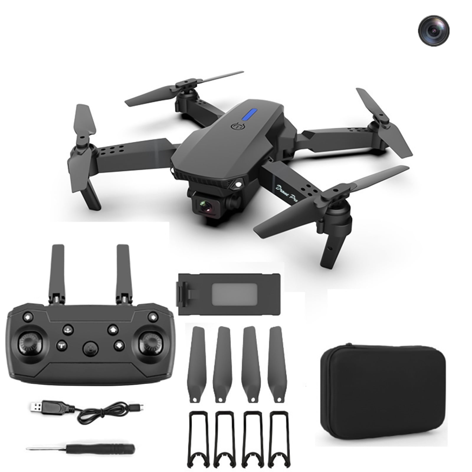 Drone with Dual 1080p Hd Fpv Camera, Fixed Point Hover, Anti-Shake Aerial Shot, 120°Ultra Wide Angle Lens, Remote Control Toys Gifts For Boys And Girls