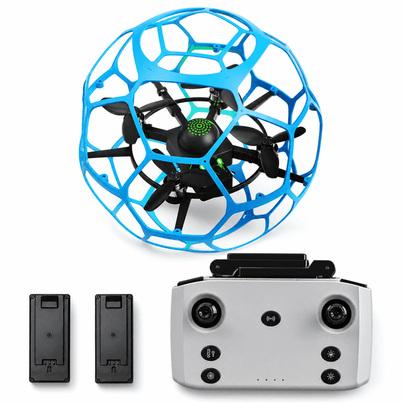 TODAMU Drone Soccer RC Ball Drone with Full Guard for Indoor Racing, Stunt Practice, Adult, Battle, Home Toys, FPV