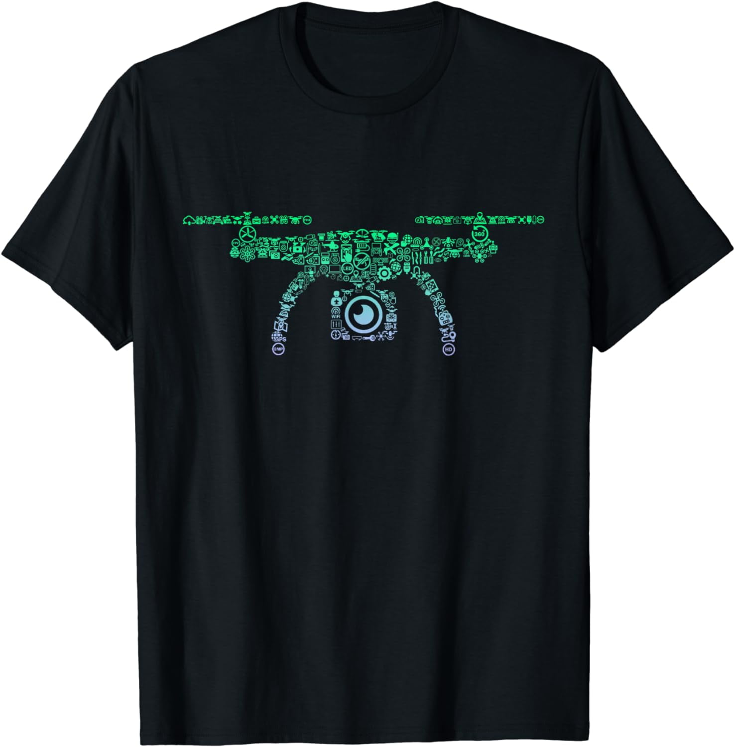 T-shirt OFFICIAL DRONE Noir Taille L - Occasion Bon état - Fruit Of The Loom