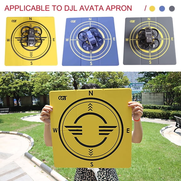 Drone Landing Pad Foldable Double Sided Waterproof Helipad 43cm Portable Outdoor Parking Apron Launch Pad Mat for RC Quadcopters FPV Drones Aerial Camera Accessories