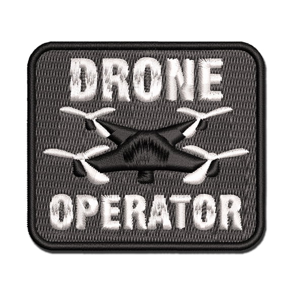 Drone Operator Remote Control Hobby Applique Multi-Color Embroidered Iron-On Patch - 2.0 Inch Mini