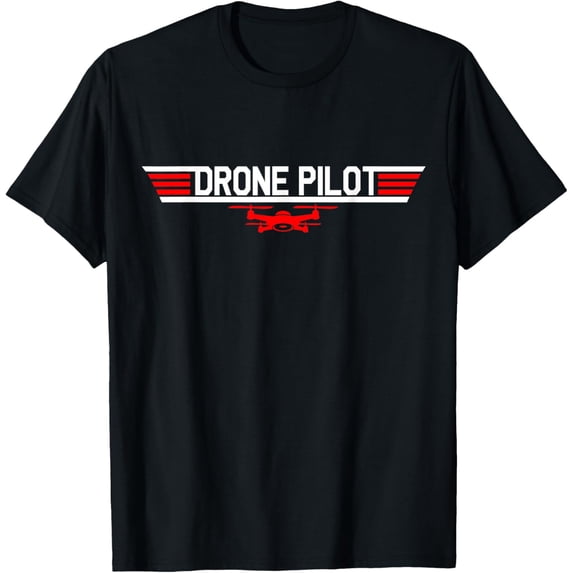 Drone Pilot Funny Quadcopter RC Flying Wings Gift T-Shirt men and women can wear, black, white, gifts.