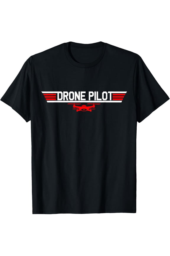Drone Pilot Funny Quadcopter RC Flying Wings Gift T-Shirt men and women can wear, black, white, gifts.