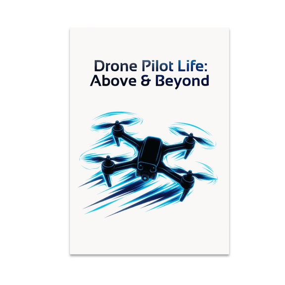 Drone Pilot Life: Above & Beyond Wall Art - Drone Flight Enthusiast - 13x19 Poster Print
