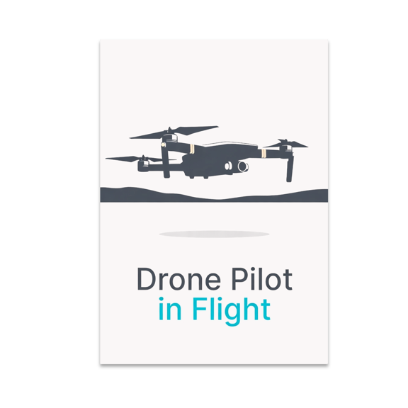 Drone Pilot in Flight Wall Art - Drone Enthusiast - 13x19 Poster Print