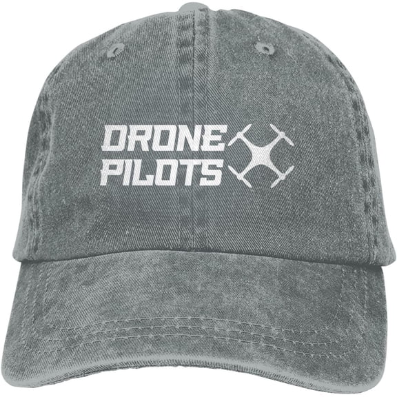 Drone Pilots Funny Hat Adjustable Denim Baseball Cap Black Dad Hat Men Women