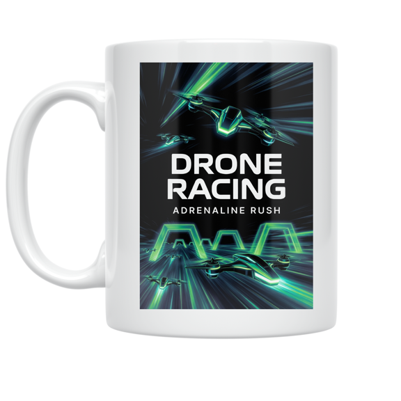 Drone Racing Adrenaline Rush - Drone Sports Enthusiast - 11 oz Ceramic Coffee Mug