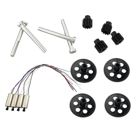 Drone Replacement Parts Bulk (4pcs Motors & 8pcs Gears & 4pcs Shafts) for