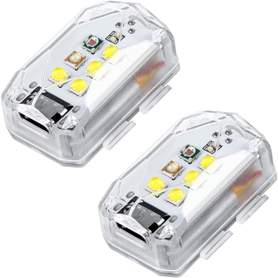 Drone Strobe Light, 5 Modes & 3-Mile Visibility Anti-Collision Light for Night Flying Drones, 2 Pack