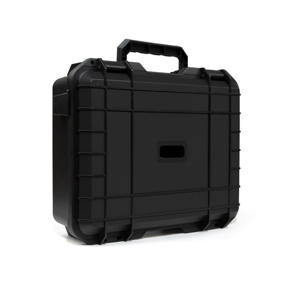 Drone Travel Carrying Case, Hard Shell Storage Box, Waterproof Protective Suitcase, Portable Organizer with Secure Handle, Black