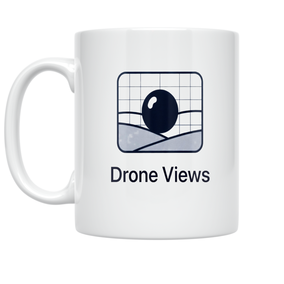 Drone Views Aerial Photography Design - Drone Photography Enthusiast - 11 oz Ceramic Coffee Mug