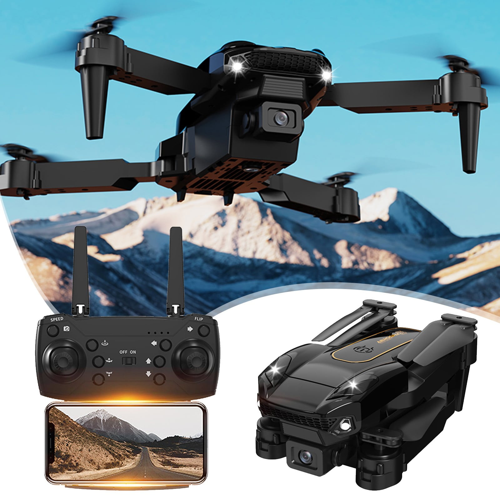 Drone With 1080P HD FPV Camera Remote Control Toys Gifts For Boys Girls ...