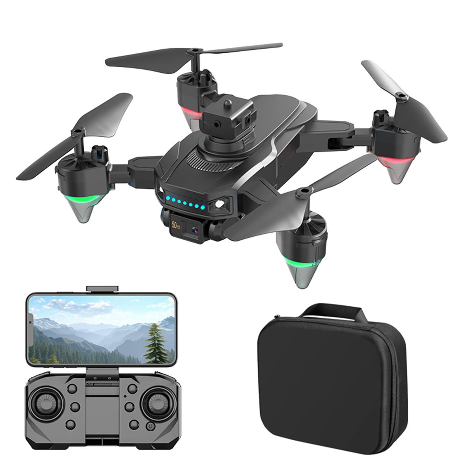 Drone With Dual 1080P HD FPV Camera Remote Control Toys Gifts For Boys ...