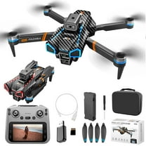 Drone for Kids 10-14,Drone with 4.9 inch Screen Remote Control Brushless Motor and Cool Lights Drones with Storage Card RC Quadcopter Altitude Hold for Kids Adults,Black
