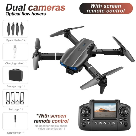 Drone w/ Screen Remote & 1080P HD Camera - Altitude Hold, Headless Mode, 360° Flip, 3 Speeds, Includes Storage Bag