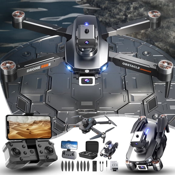 Drone with 1080P Camera, Brushless Motor for Long Flight, 360 Obstacle Avoidance, FPV for Beginners and Adults
