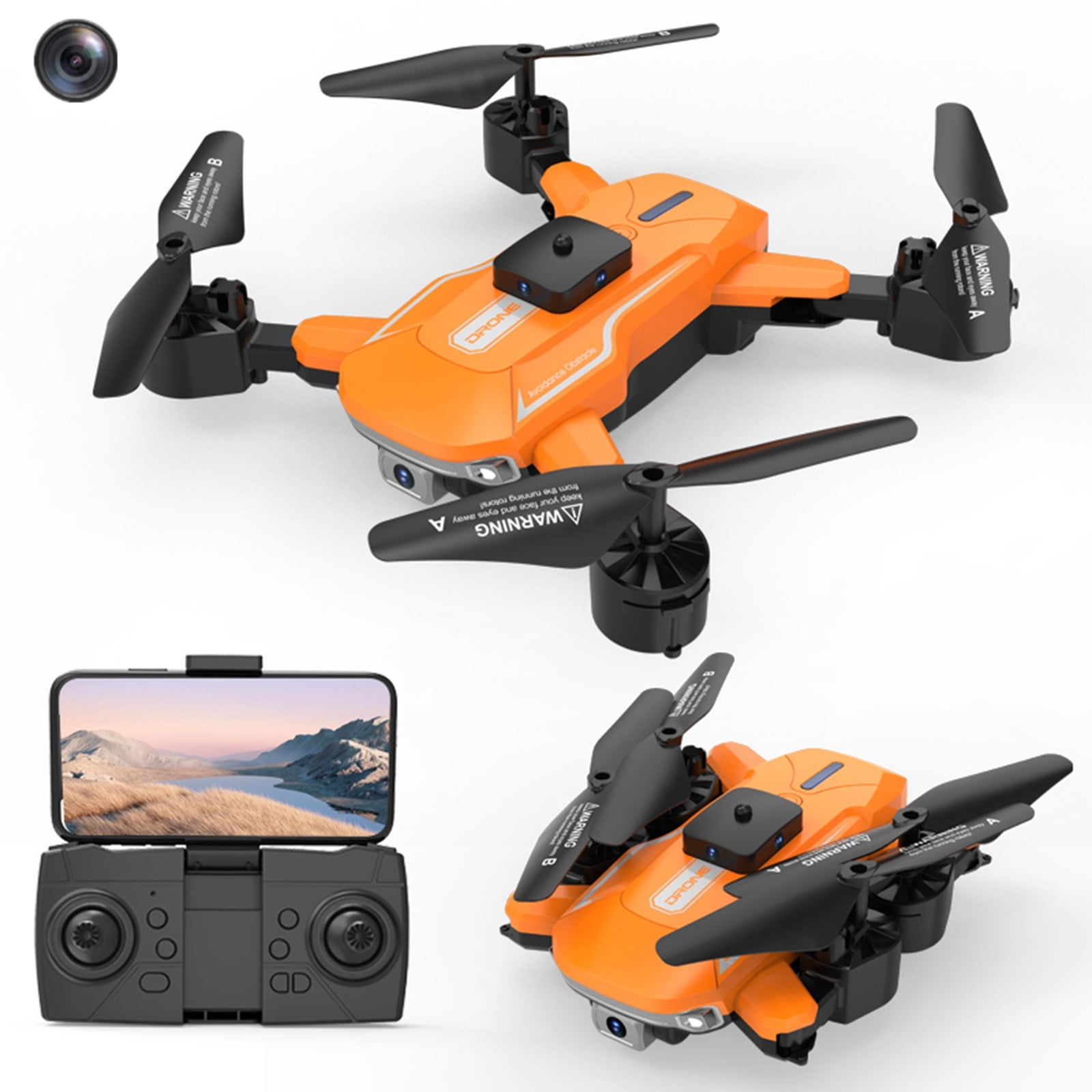 Drone with 1080P HD Camera for Adults and Kids, FPV RC Quadcopter with LED Lights and Optical