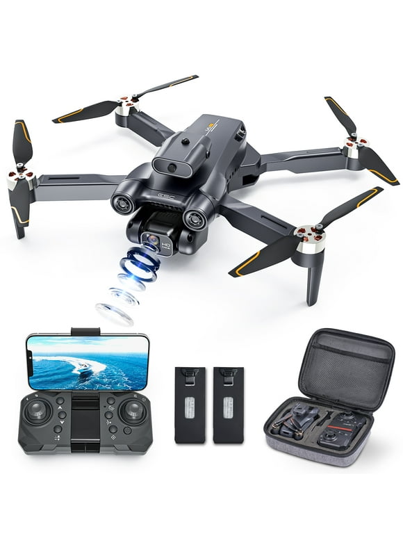 Drone with 4K Camera for Adults, AUOSHI RC Quadcopter with High Speed Brushless Motor, Altitude Hold, Waypoint Fly, 2 Batteries, Carrying Case
