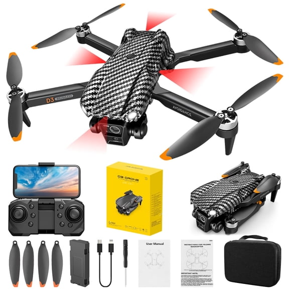 Drone with 4K Camera for Adults, Beginners, Brushless Motor with Optical Flow & Obstacle Avoidance, Includes Storage Bag