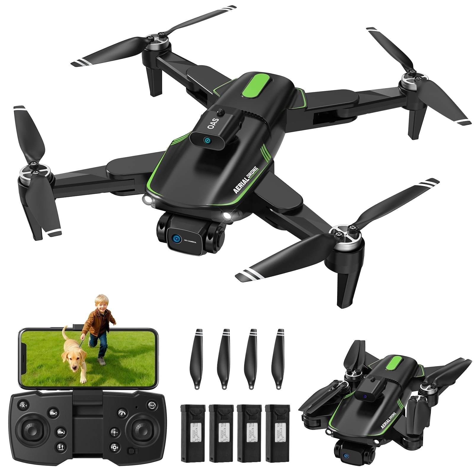 Drone Pliable HYTOBP S179 Avec Double Caméra 4K - WiFi 5G, 200m Portée - Autonomie 20min - Neuf
