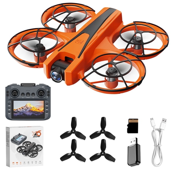 Drone with Camera and 4.9" Screen Remote Beginner RC Drone One-Key Takeoff, FPV Video, Trajectory Flight