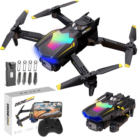 Drone with Camera for Beginners and Adults, HD FPV Drone with Long Flight Time and Foldable Arms