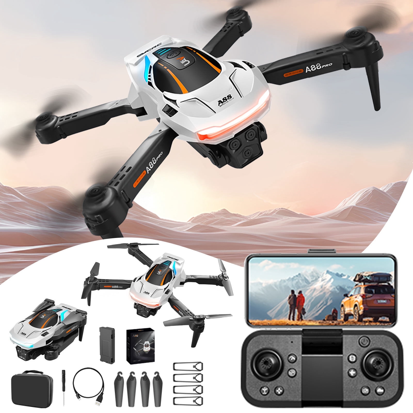 Drone with Camera for Beginners and Kids, 1080P HD FPV, Easy to Fly with Long Flight Time, 2 Batteries and Carrying Case