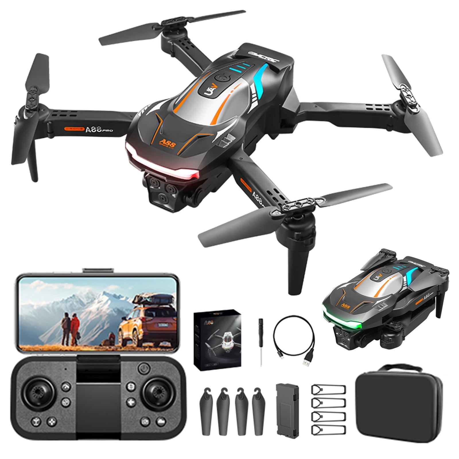 Drone with Camera for Beginners and Kids, 1080P HD FPV, Easy to Fly with Long Flight Time, 2 Batteries and Carrying Case