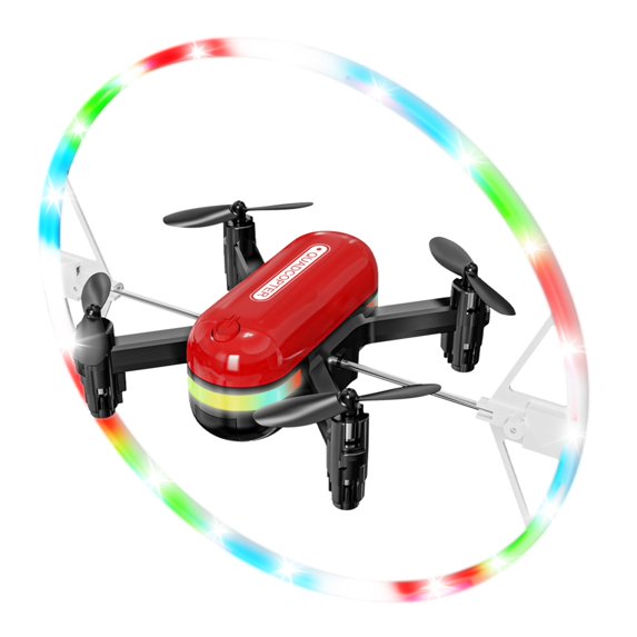 Drone with Cool LED Lights, One Click Takeoff And Landing, Folding Body, Remote Control Toys Gifts for Adult