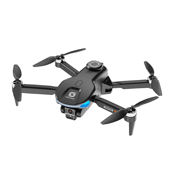 Drone with HD Dual Camera for Beginners, Large Remote Screen & Body LCD Display, Brushless Motors, Optical Flow Stability